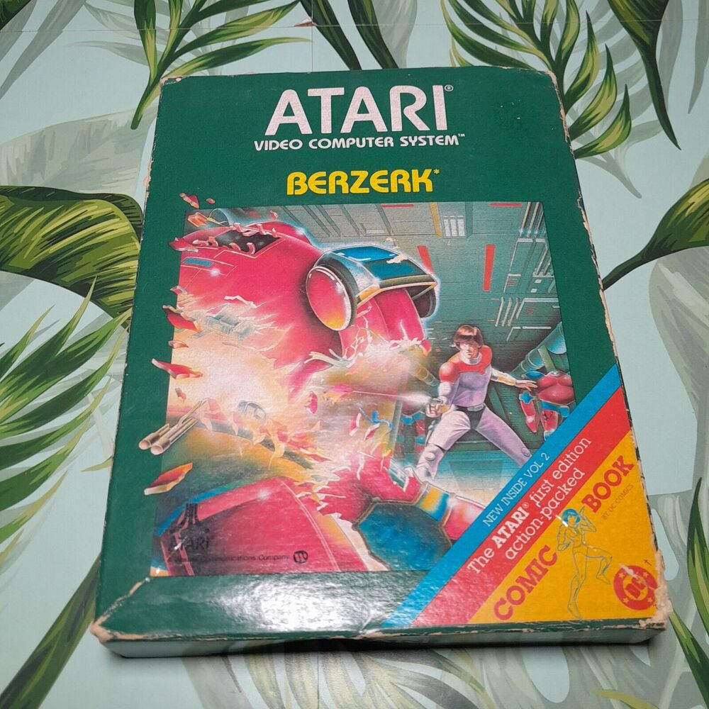 Nice Used Vintage Working Atari 2600 Game Berzerk W/ Box *No Manual Or Book USA